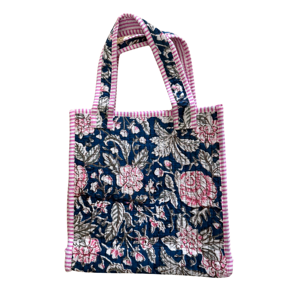 Mini Quilted Tote - Vintage Rose