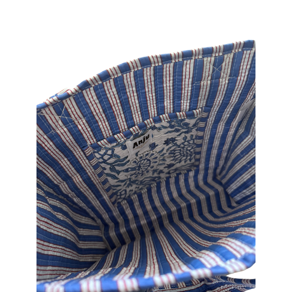 Mini Quilted Tote - East Coast Blue