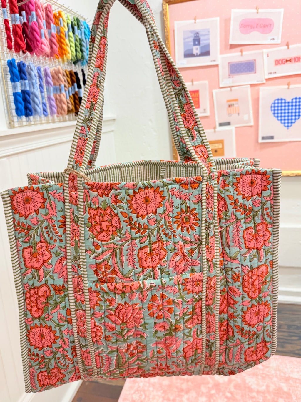 Zinnia Quilted Tote