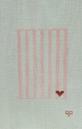 Light Pink Stripes Bag Tag Canvas