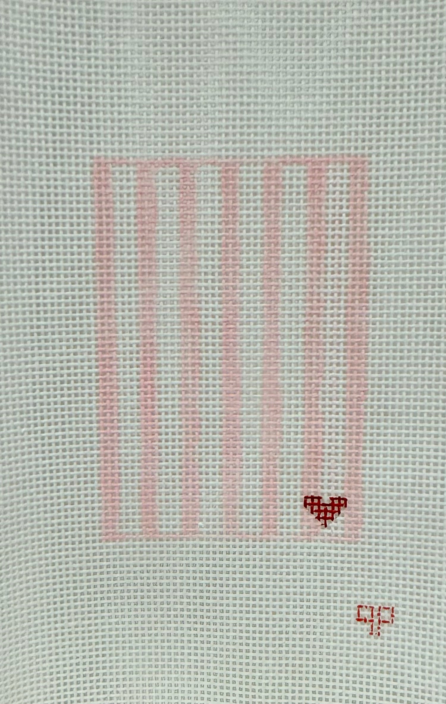 Light Pink Stripes Bag Tag Canvas