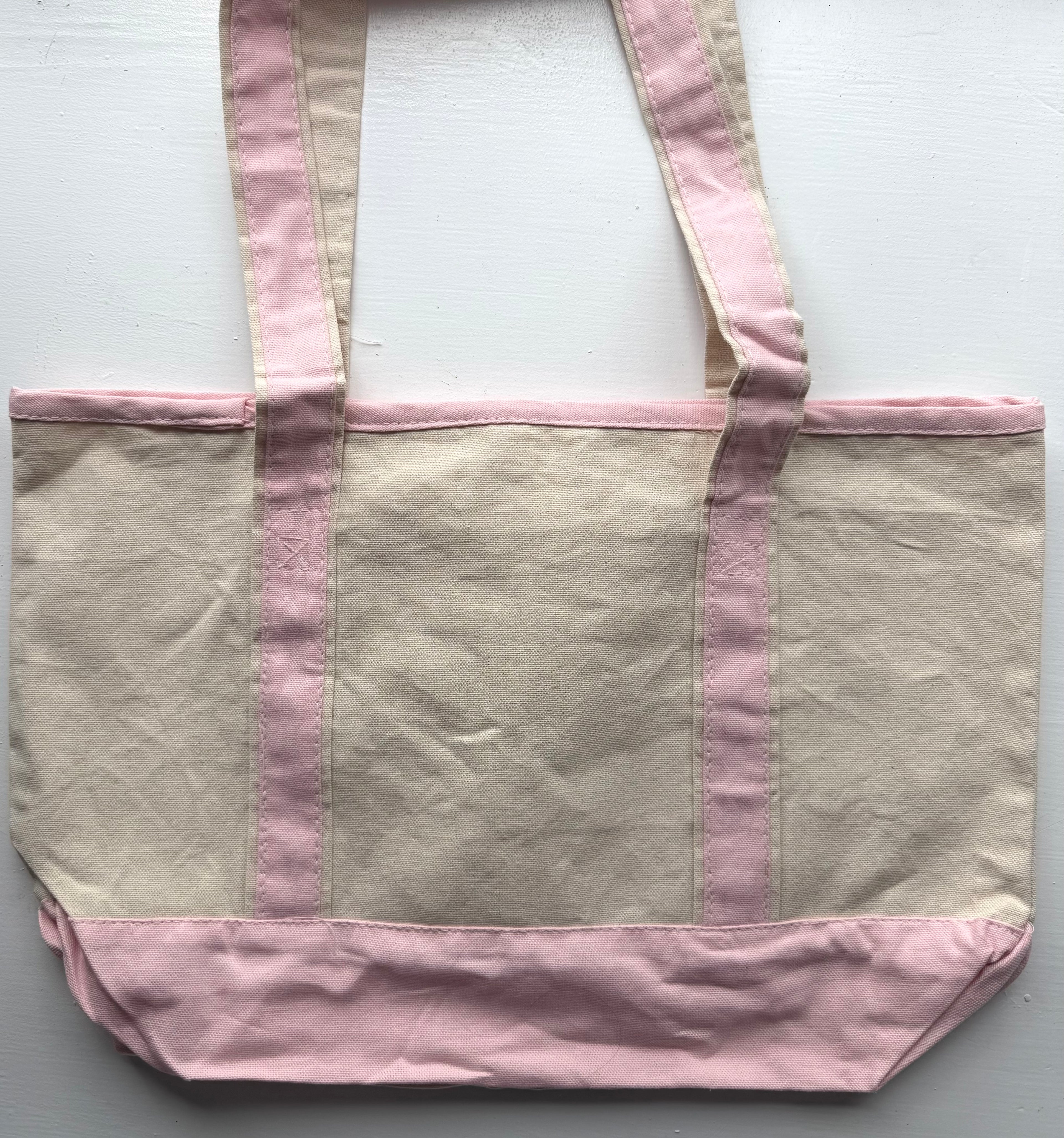 Pastel Pink Canvas Tote