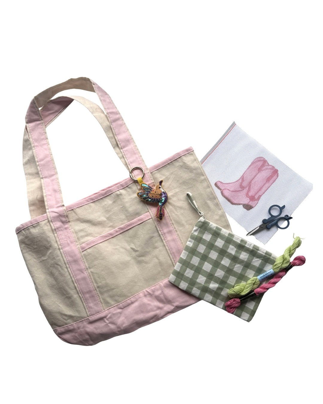 Pastel Pink Canvas Tote