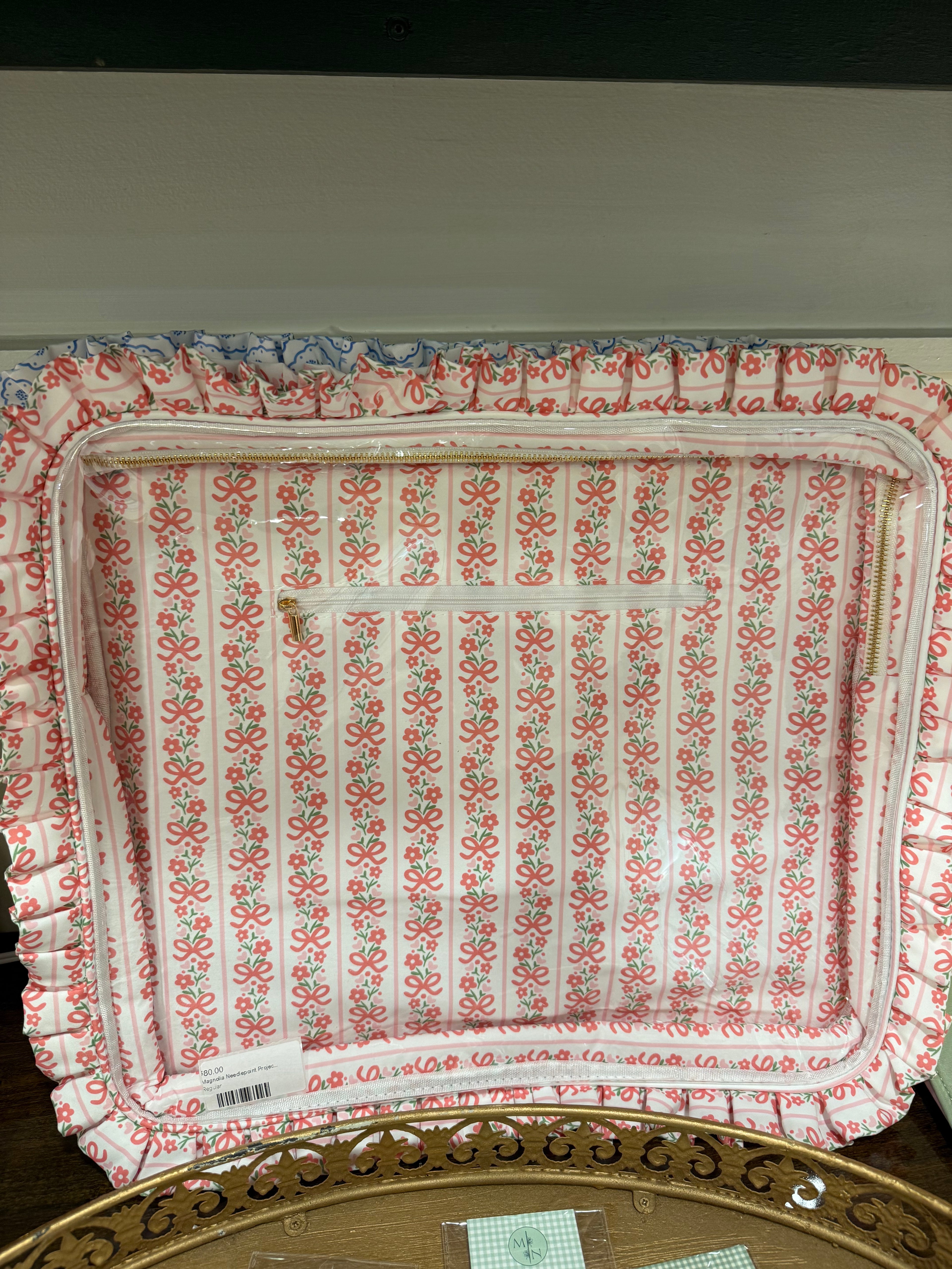 Magnolia Needlepoint Project Bag