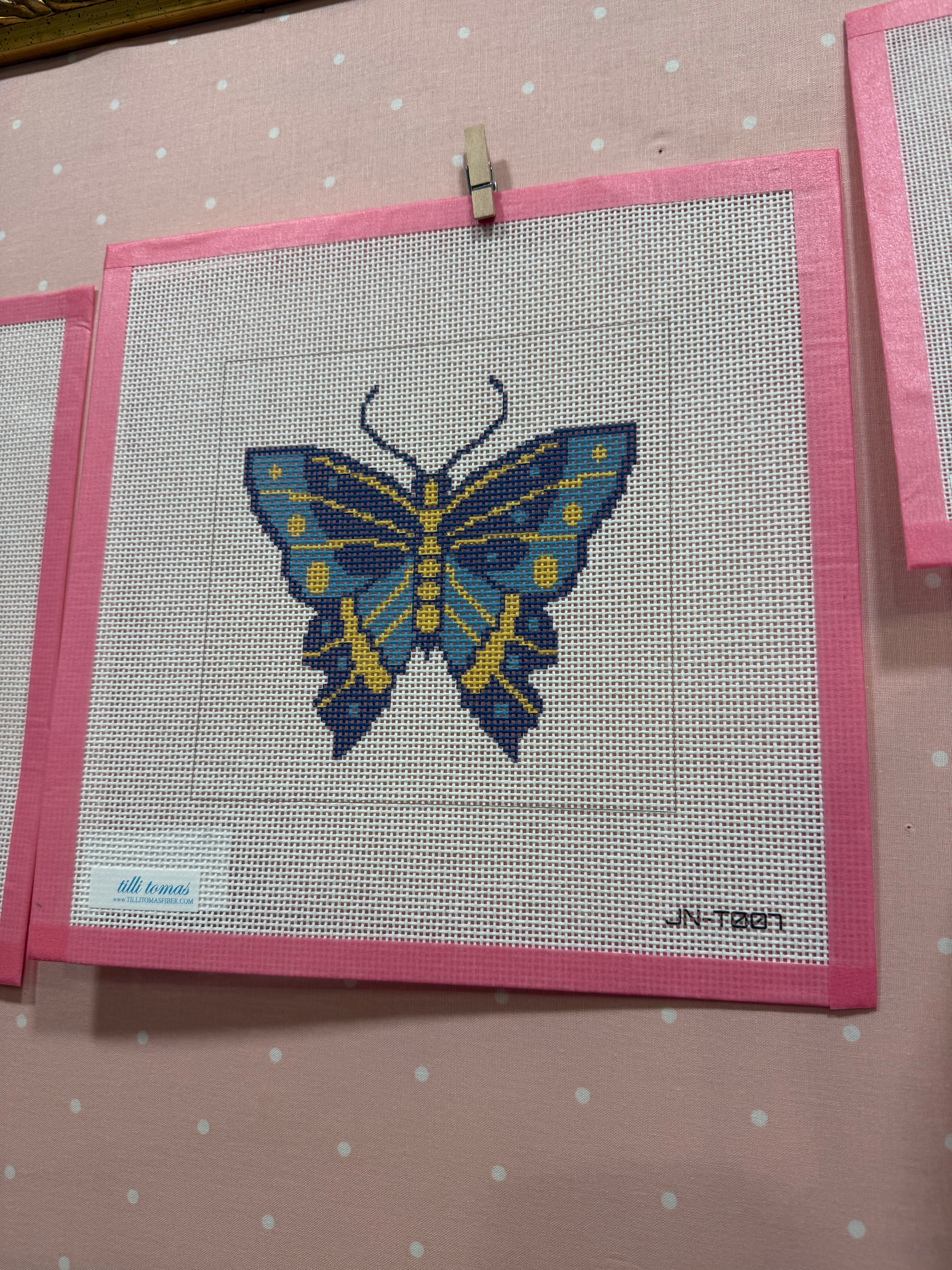 Blue and Yellow Butterfly Canvas