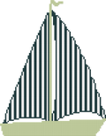 Digital Stitch Chart: Sailboat