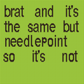 Digital Stitch Chart: Brat
