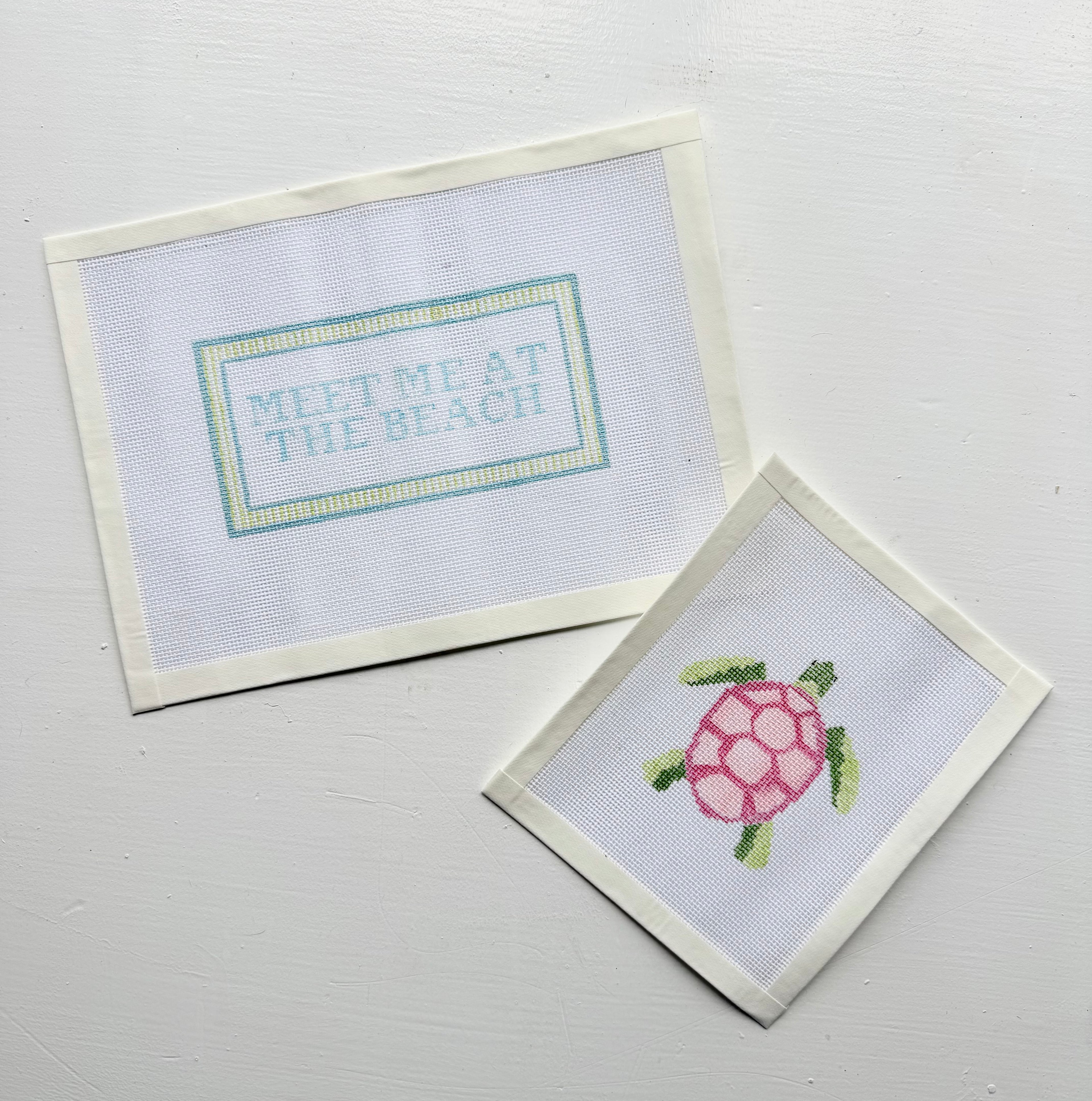 Pink & Green Turtle Canvas