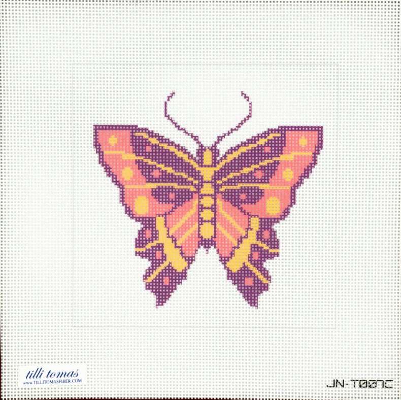 Pink and Purple Butterfly Canvas- 13 Mesh